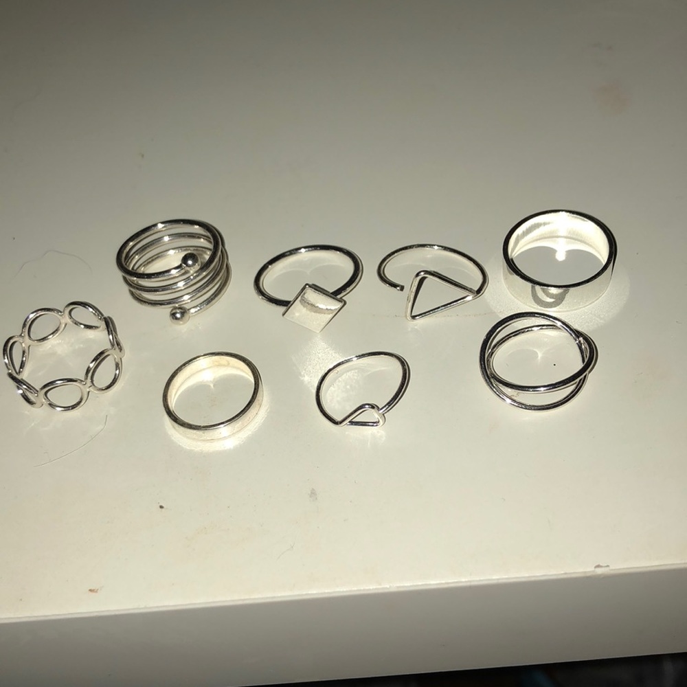 8 pack geometrical rings